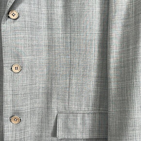 Ralph Lauren Purple Label Douglas 603 Grey Check Wool/Cashmere Blazer Men's 42L - Picture 5 of 11